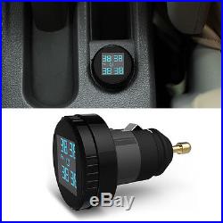 Car TPMS Tire Pressure Monitoring System Wireless 4 Sensors Cigarette Lighter