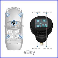 Car TPMS Tyre Pressure Monitoring System 4 Sensor BAR/PSI + Cigarette Lighter