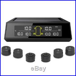 Car TPMS Tyre Pressure Monitoring System Wireless Automatic LCD Alarm + 6Sensors