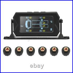 Car TPMS Tyre Pressure System Solar Power LCD Display+ 6 External Sensors Parts
