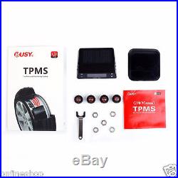 Car TPMS Tyre Tire Pressure Monitoring System Gauge + 4 Wireless External Sensor