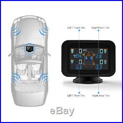 Car TPMS Tyre Tire Pressure Monitoring System Wireless 4 Sensors with LCD Sucker