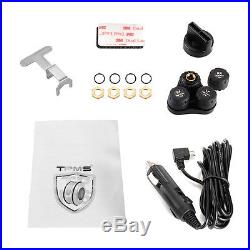 Car TPMS Tyre Tire Pressure Monitoring System Wireless 4 Sensors with LCD Sucker