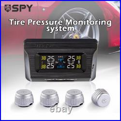 Car Tire Pressure Monitoring System with 4 External Sensor Car Solar Power TPMS