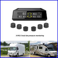 Car Truck TPMS Tyre Pressure Monitoring System Solar Power With 6 External Sensor