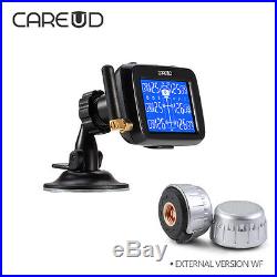 Car Wireless RV TPMS Tire Pressure Monitoring System + 6 Sensor LCD Display