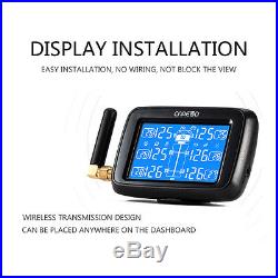 Car Wireless RV TPMS Tire Pressure Monitoring System + 6 Sensor LCD Display