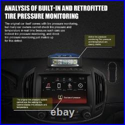 Car Wireless Solar TPMS LCD Tire Pressure Monitoring System &4 External Sensors