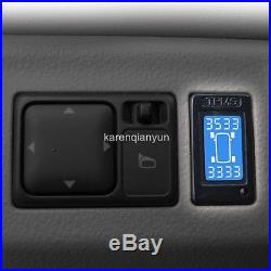 Car Wireless TPMS LCD Tire Pressure Monitor System+4 External Sensor Fits Nissan