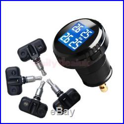 Car Wireless TPMS Tire Pressure Monitor System with 4 Built-in Sensors Kits