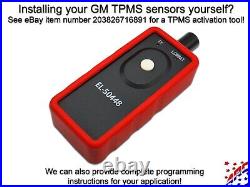 Complete Set of 4 Genuine OEM GM Snap-In TPMS Tire Pressure Sensors 13540603 4C