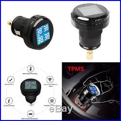 DC12V Wireless Car TPMS Tire Tyre Pressure Monitor System 4 External Sensors Kit