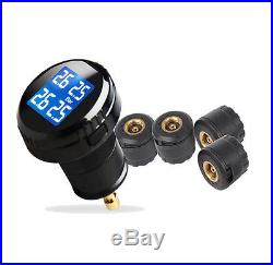 DC12V Wireless Car TPMS Tire Tyre Pressure Monitor System 4 External Sensors Kit