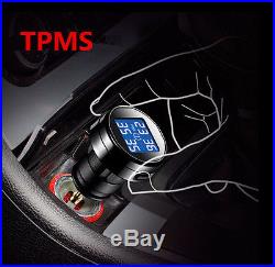 DC12V Wireless Car TPMS Tire Tyre Pressure Monitor System 4 External Sensors Kit