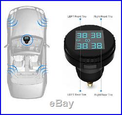 DC12V Wireless Car TPMS Tire Tyre Pressure Monitor System 4 External Sensors Kit