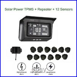 Digital Solar Power TPMS Tire Pressure Monitor System 18 Sensor for RV Van Truck