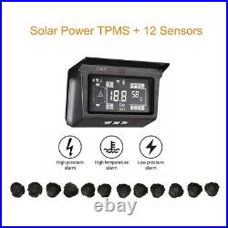 Digital Solar Power TPMS Tire Pressure Monitor System 18 Sensor for RV Van Truck