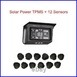 Digital Solar Power TPMS Tire Pressure Monitor System 18 Sensor for RV Van Truck