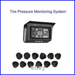 Digital Solar Power TPMS Tire Pressure Monitor System 18 Sensor for RV Van Truck