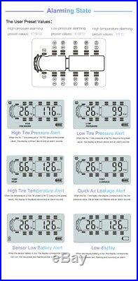 Digital TPMS Tyre Pressure Monitor System 8 Sensors + Repeater For Trailer RV