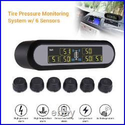Digital Wireless TPMS Tyre Pressure Monitor System +6 External Sensor For RV