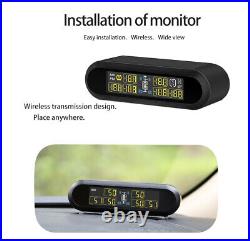 Digital Wireless TPMS Tyre Pressure Monitor System +6 External Sensor For RV