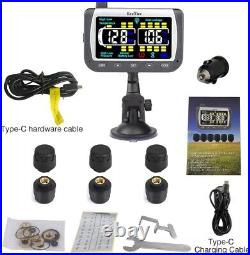 EEZTire-TPMS Real Time/24x7 Tire Pressure Monitoring System-6 Anti Theft Sensors