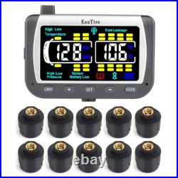 EEZTire-TPMS Real Time Tire Pressure Monitoring System 10AT Sensors with Booster