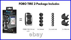 FOBO Car Tire 2 Pressure Monitoring Systems iOS/Android Bluetooth 5.0 Silver