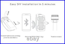 FOBO Car Tire 2 Pressure Monitoring Systems iOS/Android Bluetooth 5.0 Silver