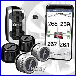 FOBO Tire 2 TPMS Air Pressure Sensor, Car Check with Smartphone, Tire Pressure M
