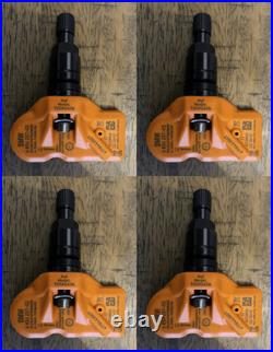Four 4 OEM BMW TPMS Tire Pressure Sensors 6874829 F10 E70 F01 Black
