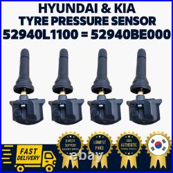 GENUINE OEM Hyundai Kia Tire Tyre Pressure Sensor TPMS 52940L1100 4 Piece Set