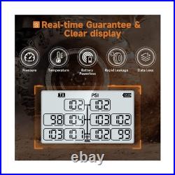 GUTA Trailer Tire Pressure Monitoring System, RV TPMS with 10 Sensors, 6 Aler