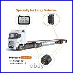GUTA Trailer Tire Pressure Monitoring System, RV TPMS with 10 Sensors, 6 Aler