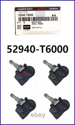 Genuine OEM 4pcs TPMS Valve 52940 T6000 Tire Pressure SensorHyundai/Kia/Genesis