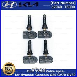 Genuine OEM 52940T6000 TPMS Valve 4P Set for Hyundai Genesis G80 GV70 GV80