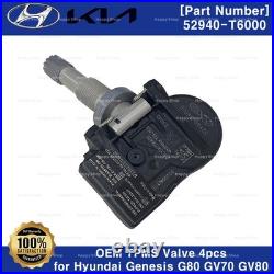 Genuine OEM 52940T6000 TPMS Valve 4P Set for Hyundai Genesis G80 GV70 GV80