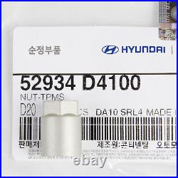 Genuine OEM Hyundai Kia TPMS Tire Pressure Sensor Valve & NUT 52933-B1100 (4 PC)