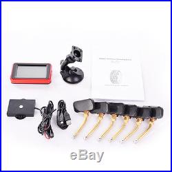 LCD Car TPMS Tire Tyre Pressure Monitoring System 6 Internal Sensors For Truck
