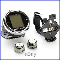 LCD Motorcycle Wireless Tire Tyre Pressure Monitor System+2 External Sensor