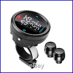 LCD Realtime Wireless TPMS Motorcycle Tire Pressure Monitor System 2 Sensor U2Y0