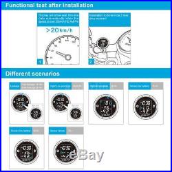 LCD Realtime Wireless TPMS Motorcycle Tire Pressure Monitor System 2 Sensor U2Y0