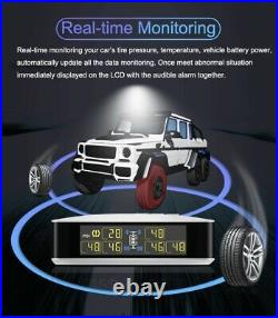 LCD TPMS Tire Pressure Monitoring System 6 External Sensor + Repeater For RV USA