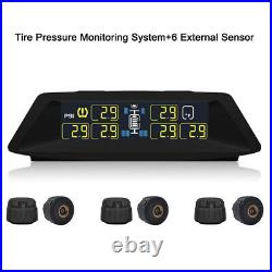 LCD TPMS Tire Pressure Monitoring System Fits Pickup Truck with 6 External Sensors