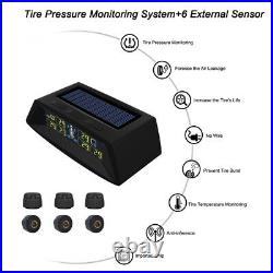 LCD TPMS Tire Pressure Monitoring System Fits Pickup Truck with 6 External Sensors