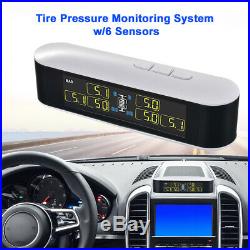 LCD TPMS Tire Tyre Pressure Monitor System + 6 External Sensor For Van RV MA1996