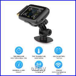 LCD Wireless TPMS Car Tyre Tire Pressure Monitor Alarm System+6 External Sensors