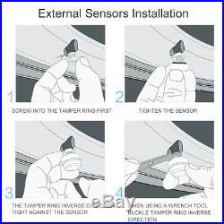 LCD Wireless TPMS Car Tyre Tire Pressure Monitor Alarm System+6 External Sensors