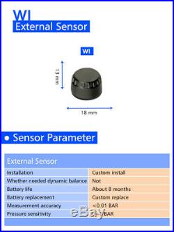 Motorcycle (TPMS) Tyre Pressure Monitoring System 2 Black Sensors, LCD display